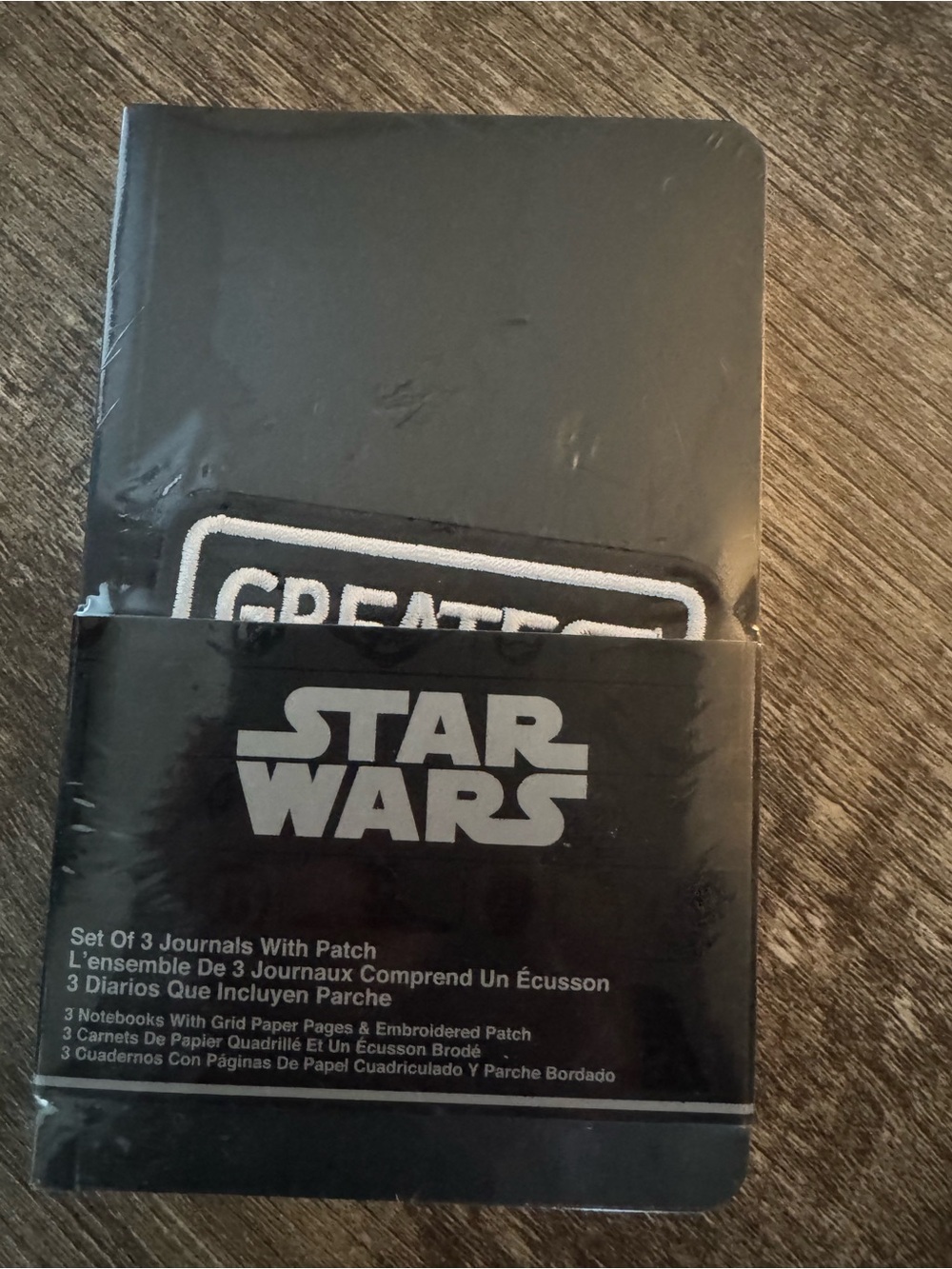 Disney Parks Star Wars Journal Set of 3 Notebooks & Patch Greatest In Galaxy NEW